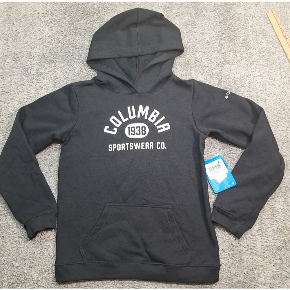 New Columbia Hoodie Boys Youth Medium Pullover Hooded Sweatshirt Logo Jacket